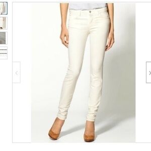 🍕🦋🍭CLOSEOUT J BRAND skinny leg jeans frayed hem white blanc 28